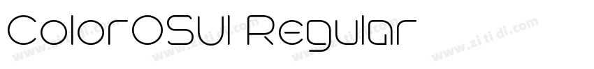 ColorOSUI Regular字体转换 ColorOSUI Regular字体转换